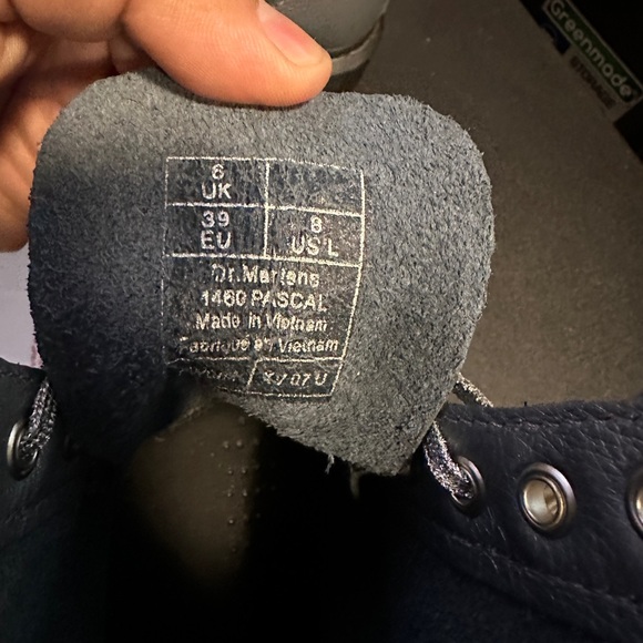 Dr. Martens Navy Leather Boots - Picture 7 of 14